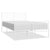 Metal Bed Frame without Mattress with Footboard White 135x190 cm
