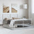 Metal Bed Frame without Mattress with Footboard White 135x190 cm