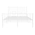Metal Bed Frame without Mattress with Footboard White 135x190 cm