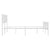 Metal Bed Frame without Mattress with Footboard White 135x190 cm