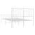 Metal Bed Frame without Mattress with Footboard White 135x190 cm