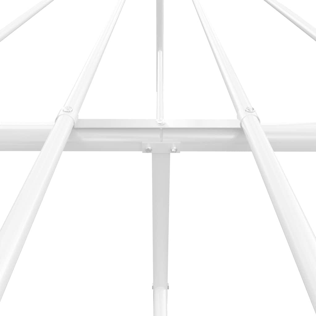 Metal Bed Frame without Mattress with Footboard White 135x190 cm