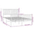 Metal Bed Frame without Mattress with Footboard White 135x190 cm