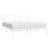Metal Bed Frame without Mattress with Footboard White 150x200 cm
