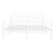 Metal Bed Frame without Mattress with Footboard White 150x200 cm