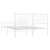 Metal Bed Frame without Mattress with Footboard White 150x200 cm