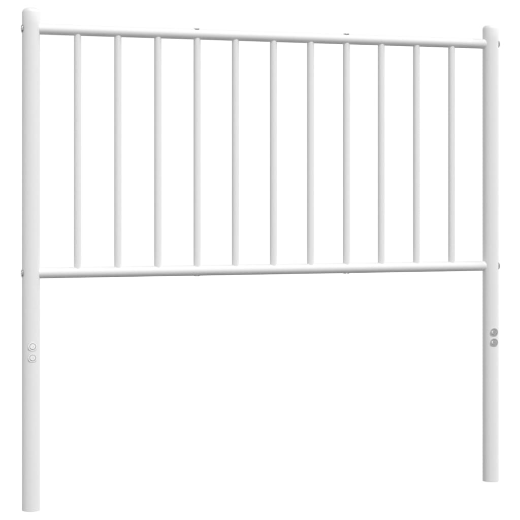 Metal Headboard White 90 cm