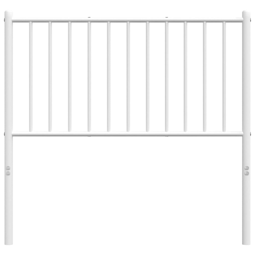 Metal Headboard White 90 cm