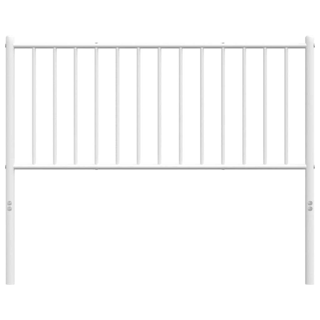 Metal Headboard White 107 cm King Single