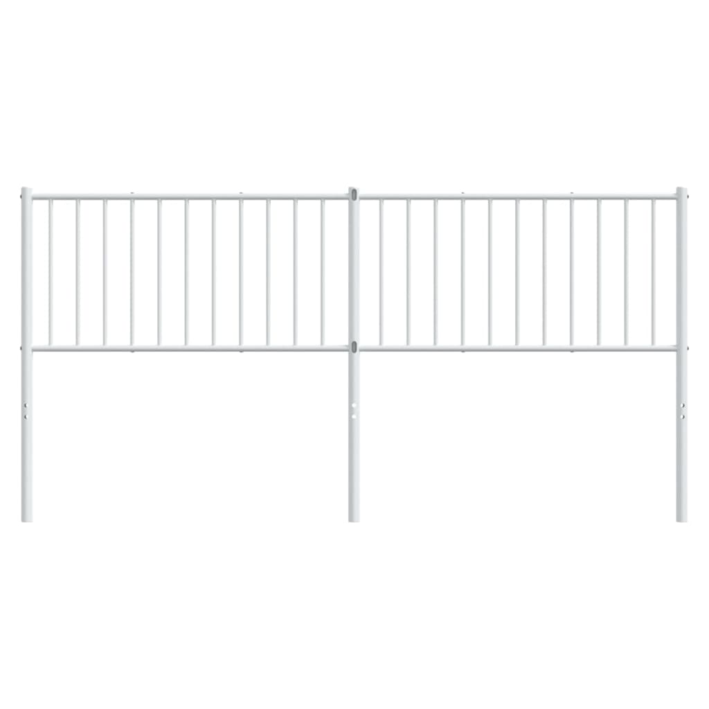 Metal Headboard White 183 cm King