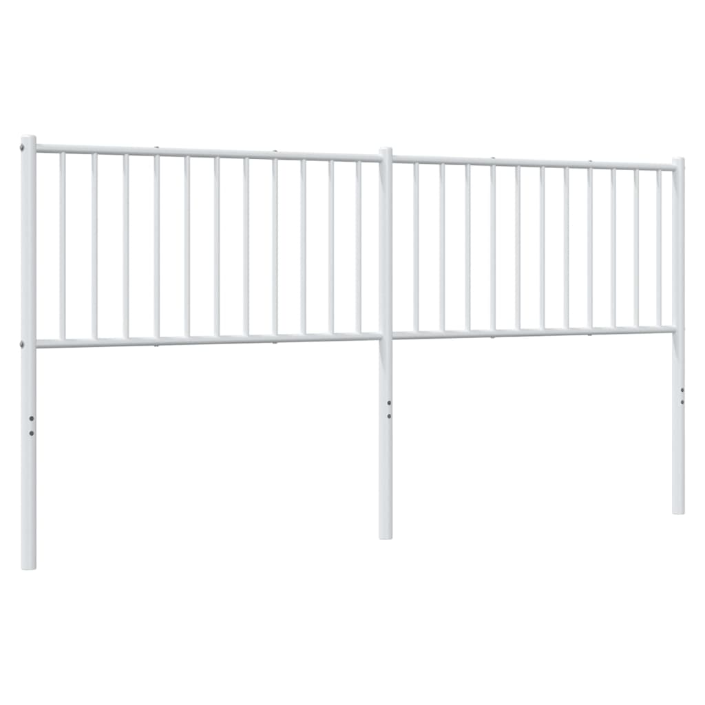 Metal Headboard White 183 cm King