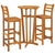 3 Piece Garden Bar Set Solid Wood Acacia