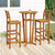 3 Piece Garden Bar Set Solid Wood Acacia