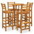 5 Piece Garden Bar Set Solid Wood Acacia