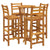 5 Piece Garden Bar Set Solid Wood Acacia