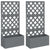 Trellis Planters 2 pcs Grey 65x33x135 cm WPC