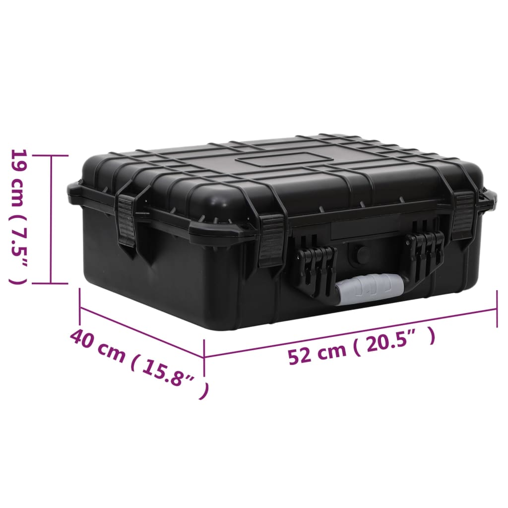 Portable Flight Case Black 52x40x19 cm PP