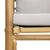 Garden Sofa with Light Grey Cushions Bamboo