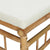 Garden Corner Sofa with Cream White Cushions Bamboo