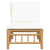 Garden Middle Sofa with Cream White Cushions Bamboo