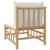 Garden Middle Sofa with Cream White Cushions Bamboo