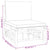 Garden Middle Sofa with Cream White Cushions Bamboo