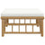 Garden Footstool with Cream White Cushion Bamboo