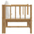 Garden Sofa with Cream White Cushions Bamboo