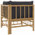 Garden Corner Sofa with Dark Grey Cushions Bamboo
