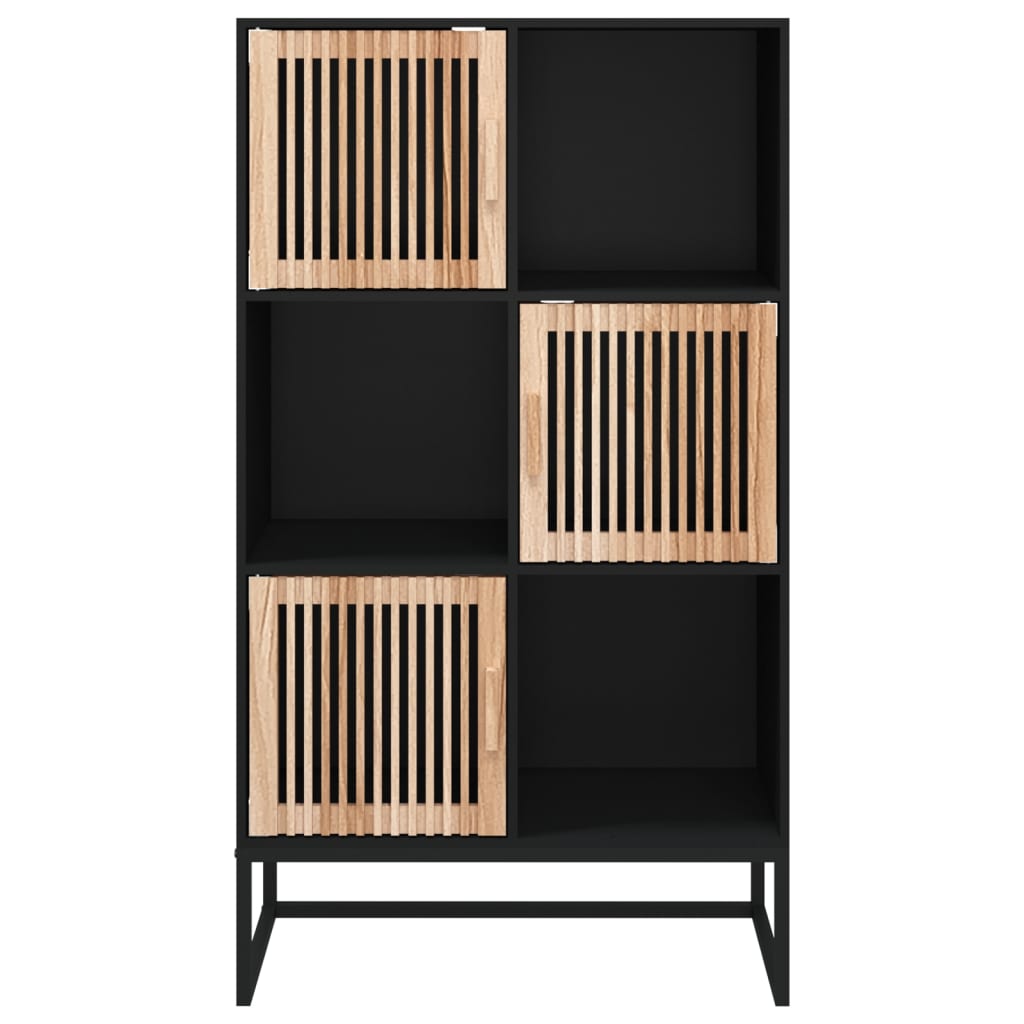 Highboard Black 70x35x125 cm Engineered Wood