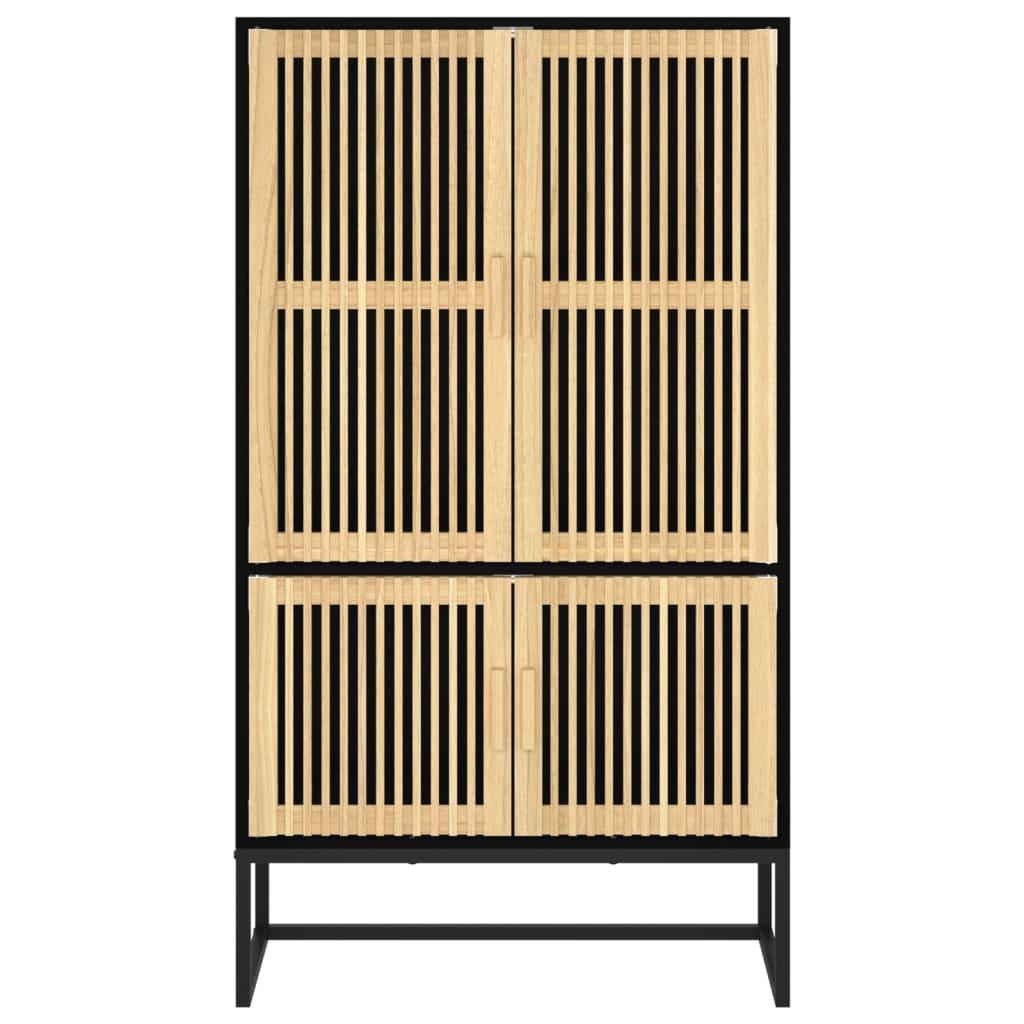 Highboard Black 70x35x125 cm Engineered Wood