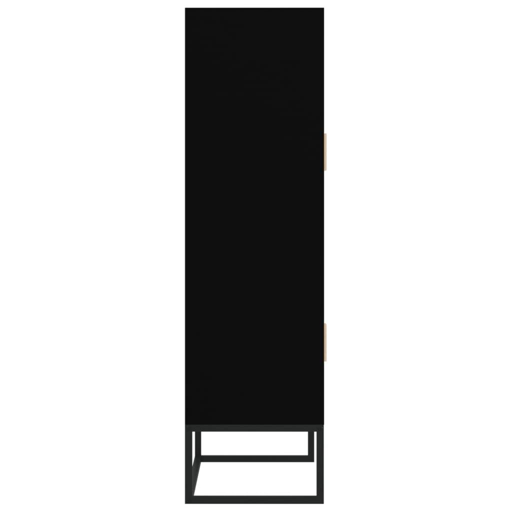 Highboard Black 70x35x125 cm Engineered Wood