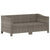 2 Piece Garden Lounge Set with Cushions Grey Poly Rattan