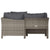 4 Piece Garden Lounge Set with Cushions Grey Poly Rattan