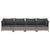 4 Piece Garden Lounge Set with Cushions Grey Poly Rattan