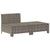 2 Piece Garden Lounge Set with Cushions Grey Poly Rattan