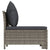 2-Seater Garden Sofa with Cushions Grey Poly Rattan