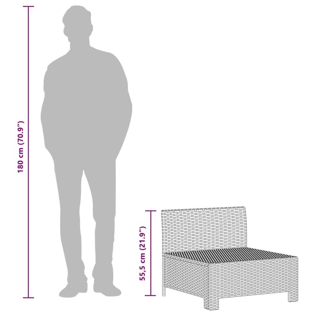 3 Piece Garden Lounge Set with Cushions Grey Poly Rattan
