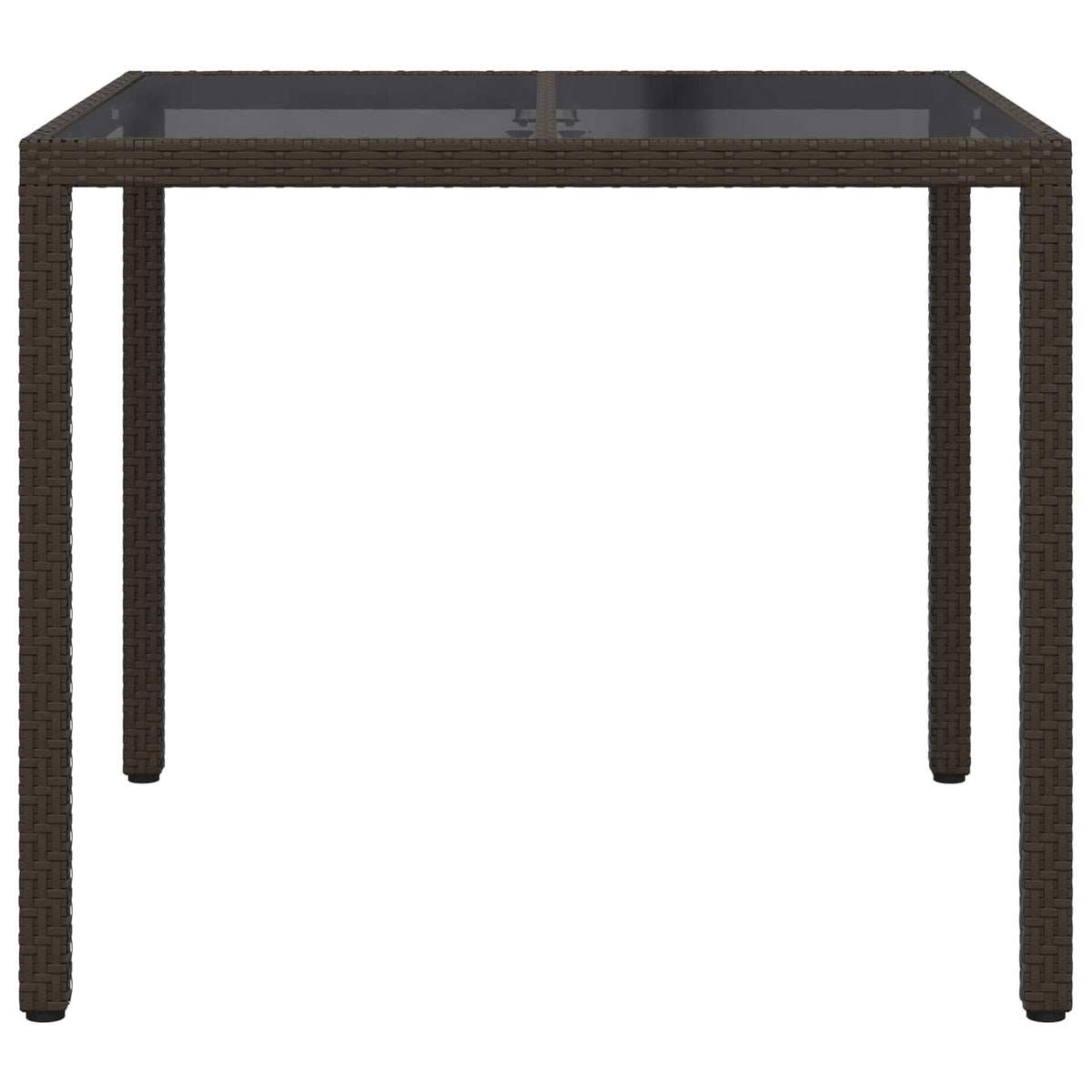 Garden Table Brown 90 x 90 x 75 cm Poly Rattan