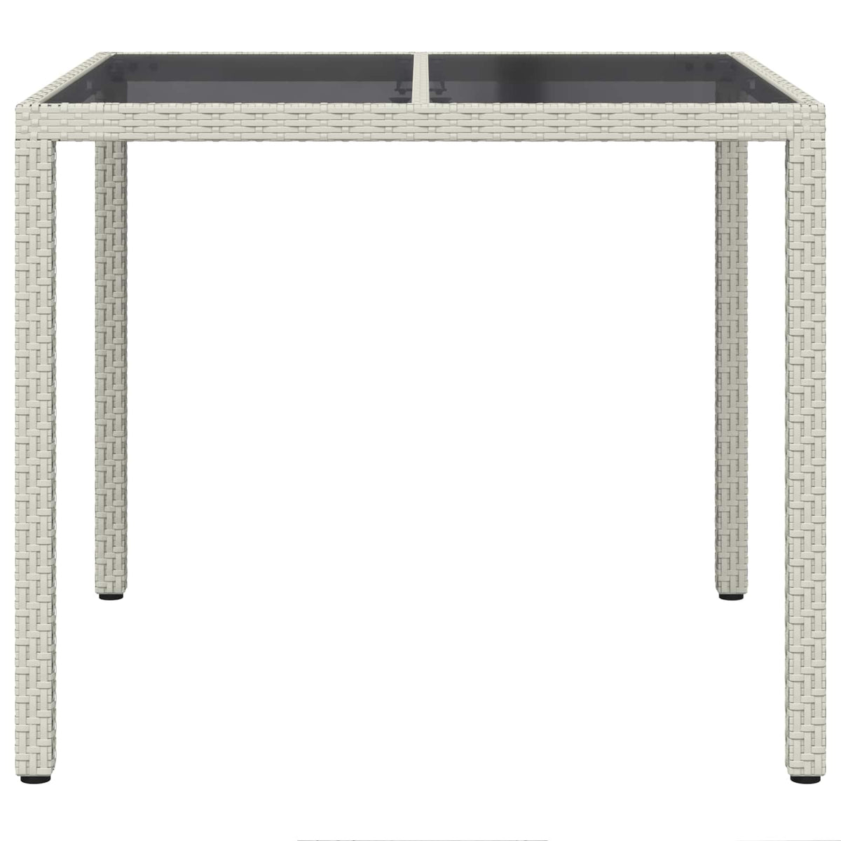 Garden Table White 90 x 90 x 75 cm Poly Rattan