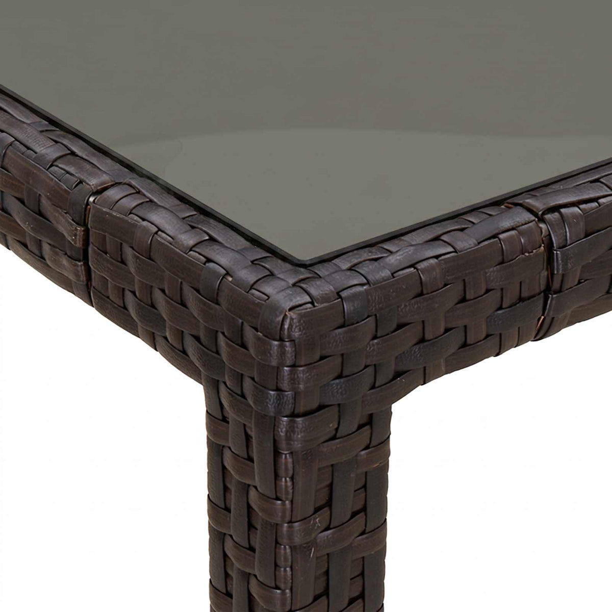 Garden Table Brown 150 x 90 x 75 cm Poly Rattan