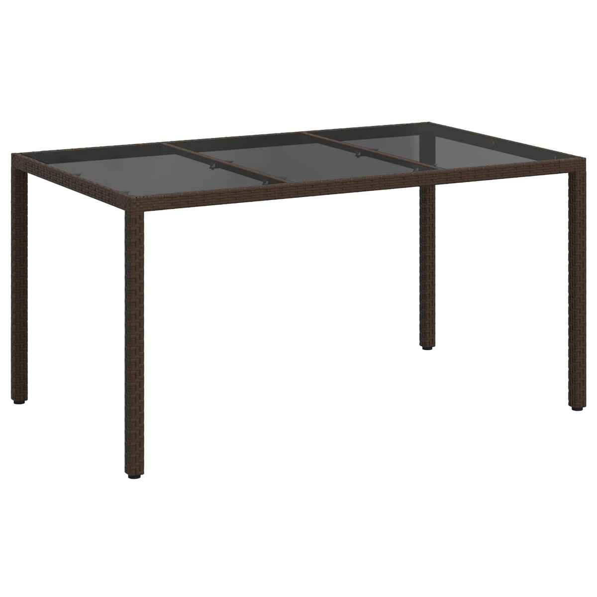 Garden Table Brown 150 x 90 x 75 cm Poly Rattan