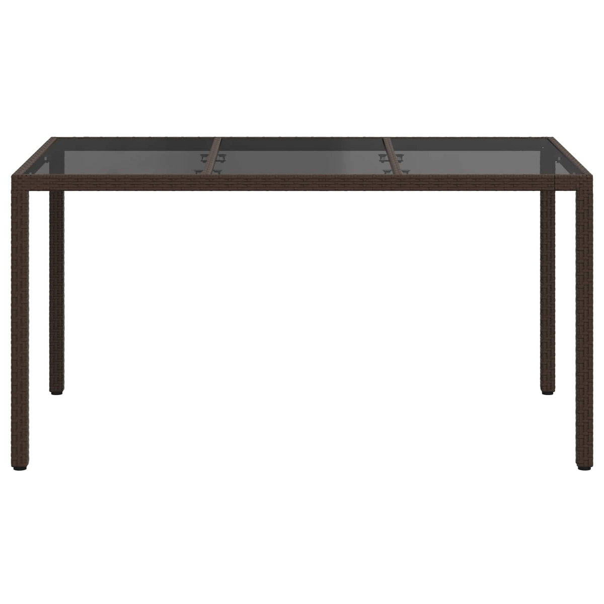 Garden Table Brown 150 x 90 x 75 cm Poly Rattan