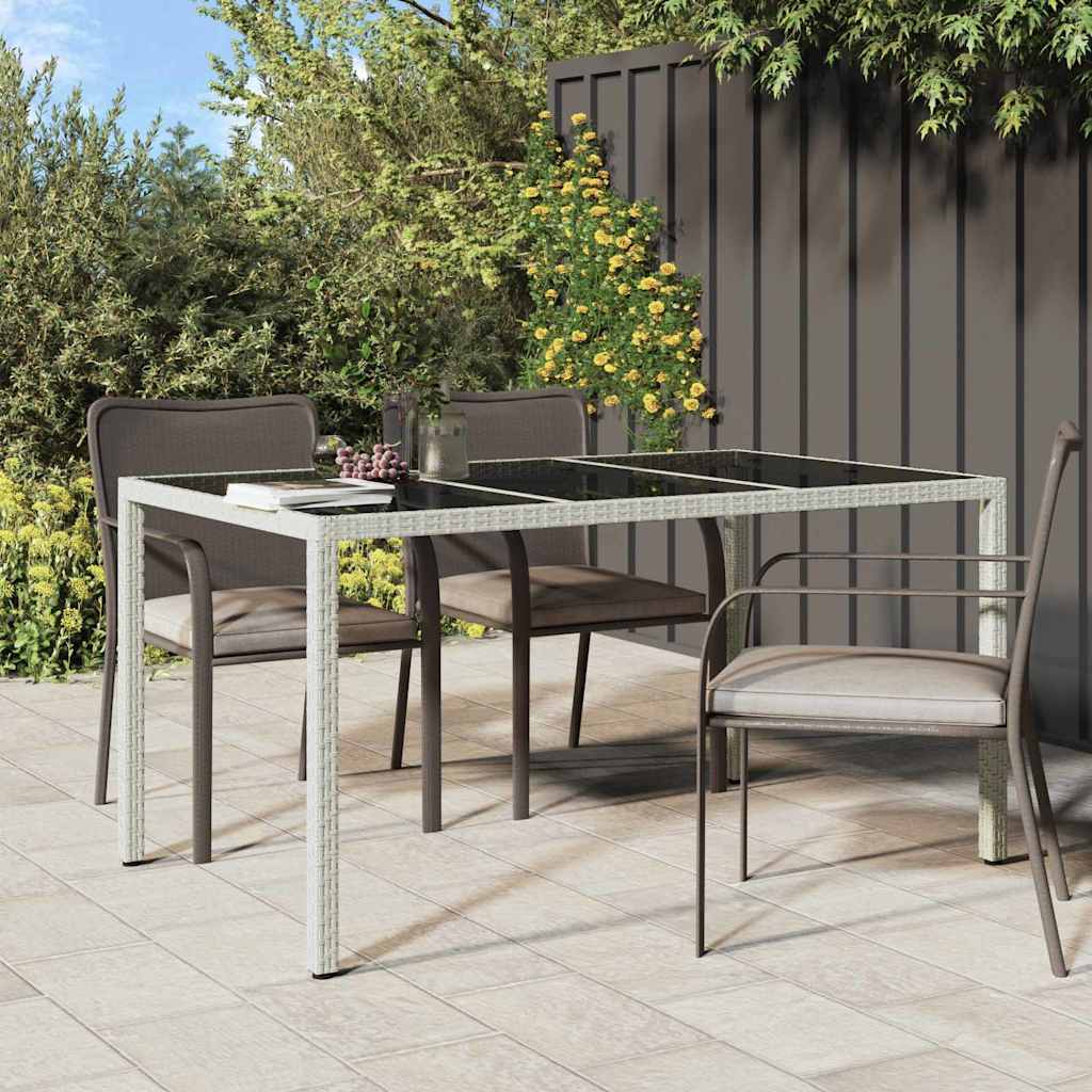 Garden Table White 150 x 90 x 75 cm Poly Rattan