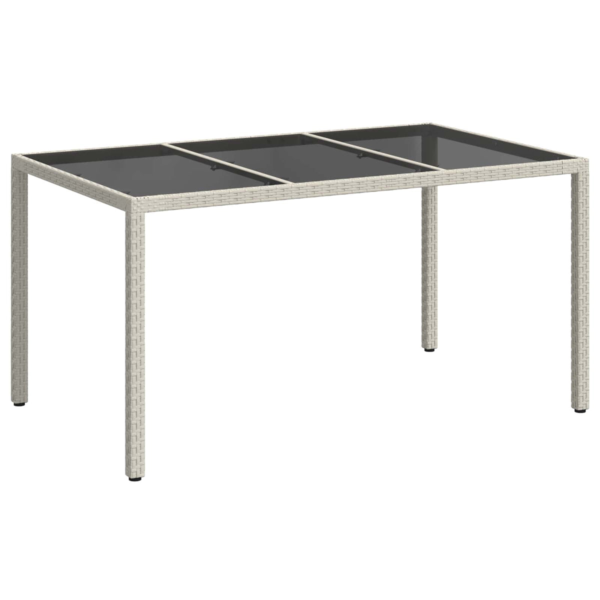Garden Table White 150 x 90 x 75 cm Poly Rattan