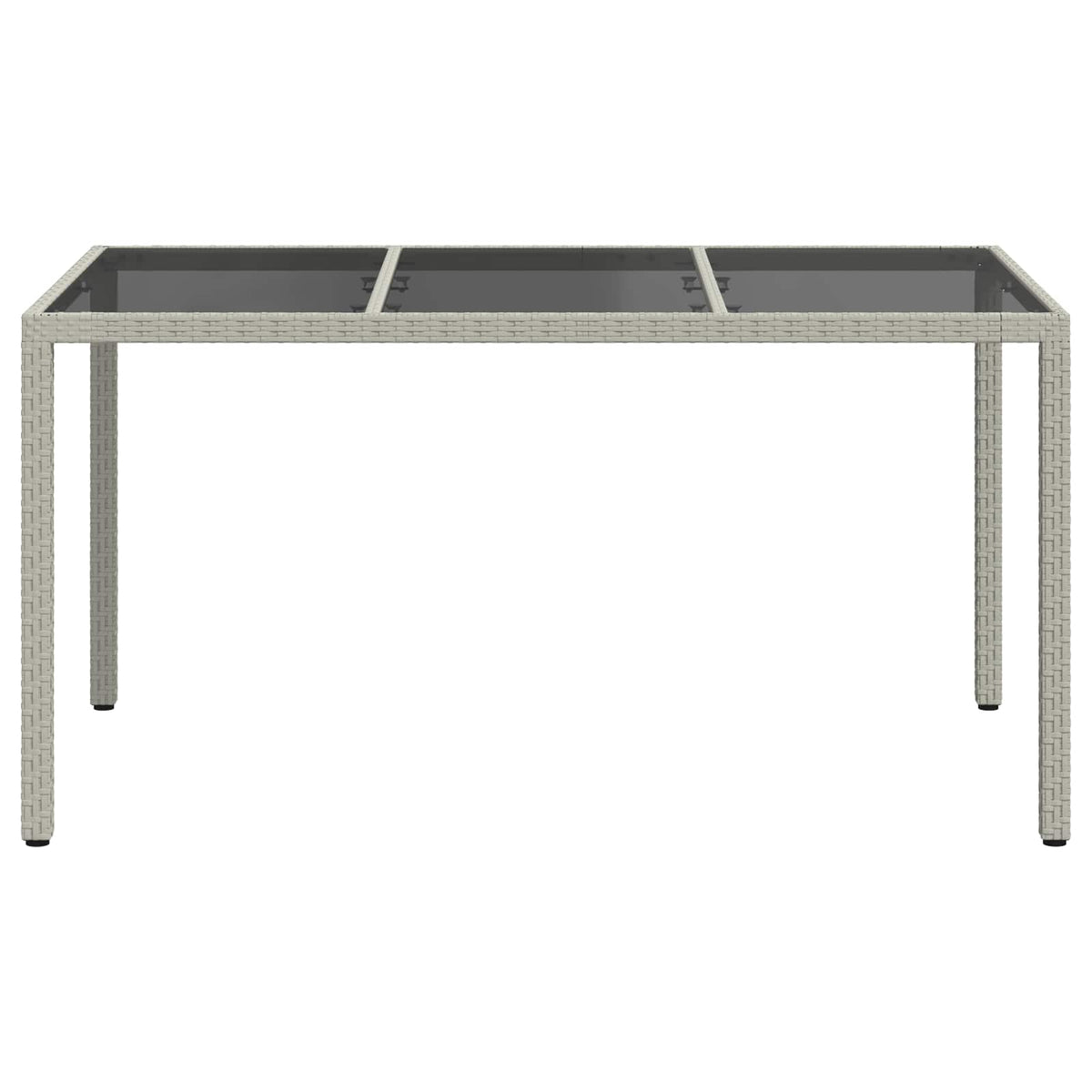 Garden Table White 150 x 90 x 75 cm Poly Rattan
