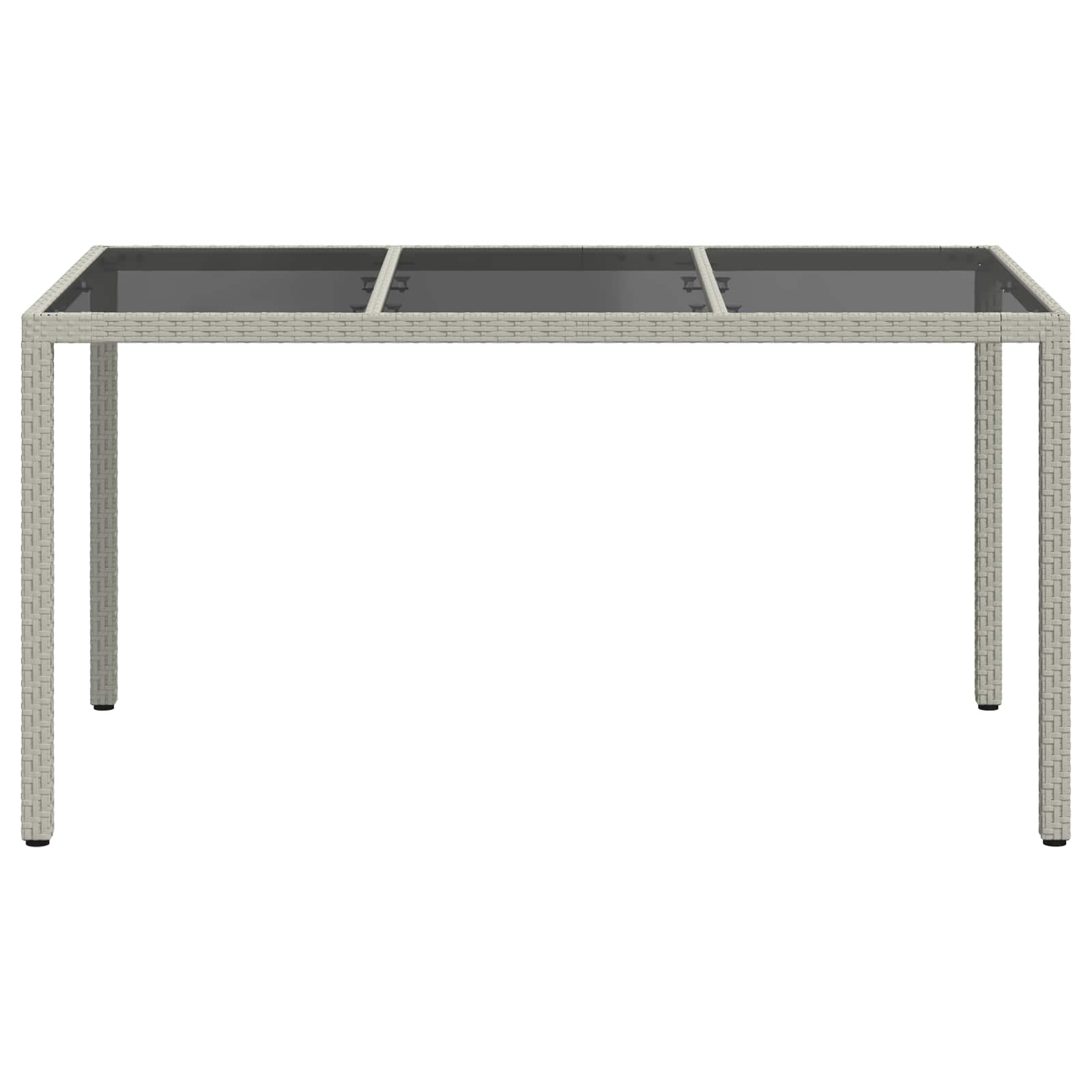 Garden Table White 150 x 90 x 75 cm Poly Rattan