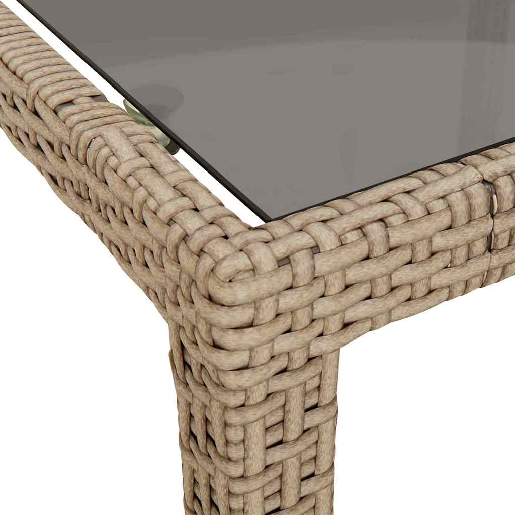 Garden Table Beige 250 x 100 x 75 cm Poly Rattan