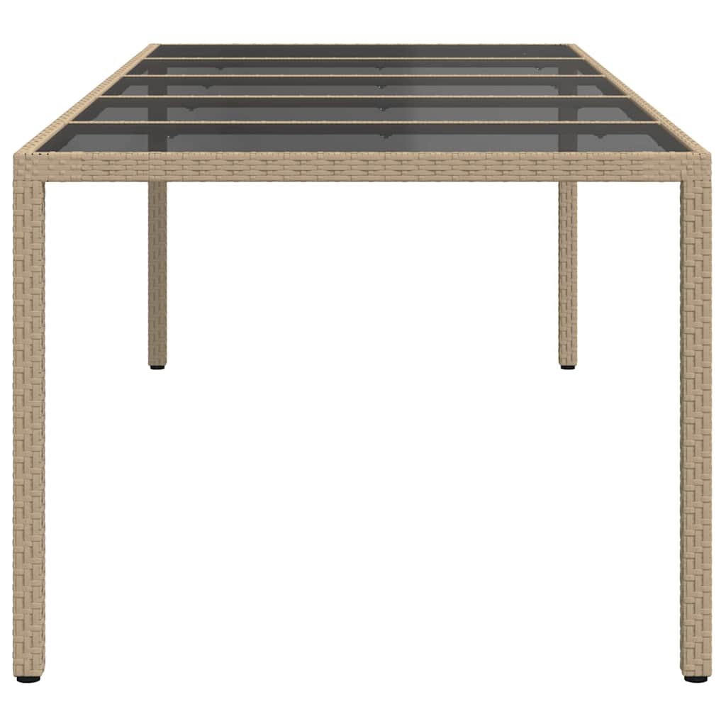 Garden Table Beige 250 x 100 x 75 cm Poly Rattan