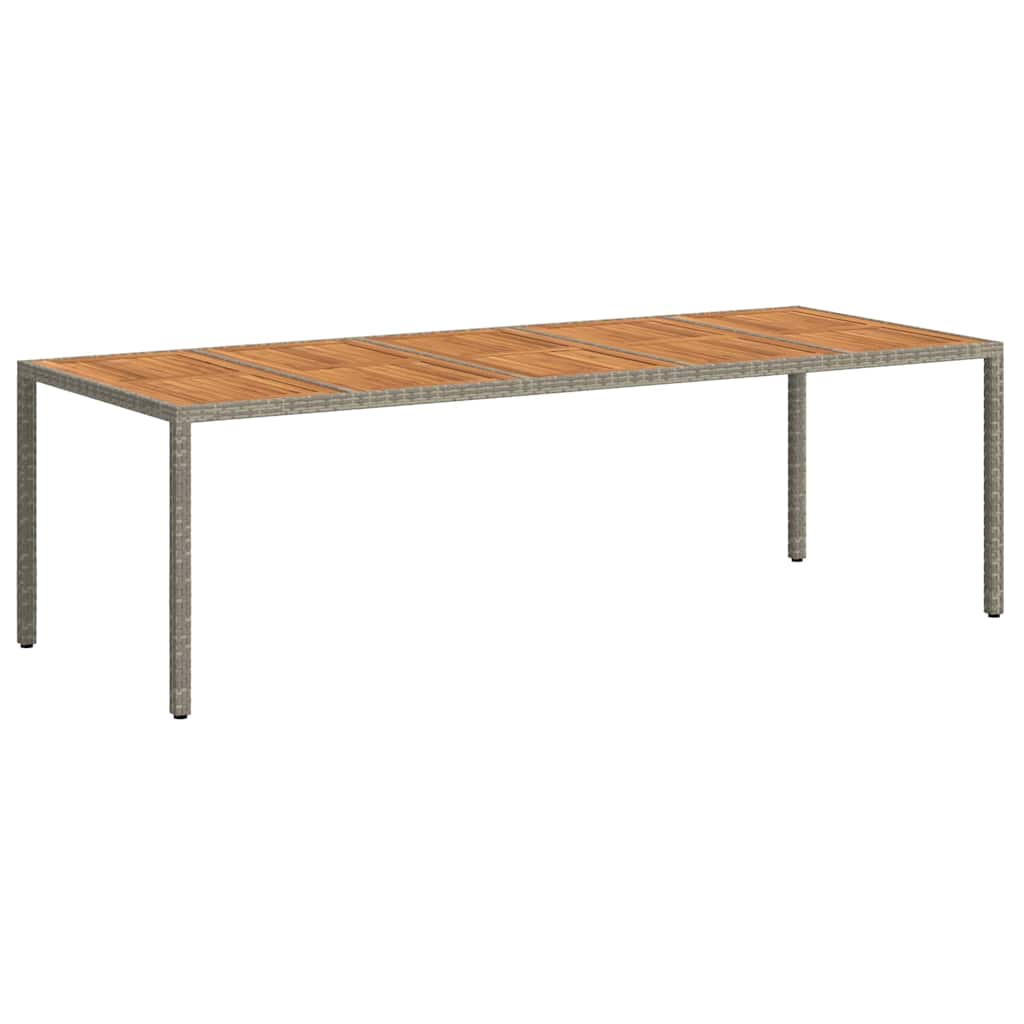 Garden Table Grey 250 x 100 x 75 cm Poly Rattan